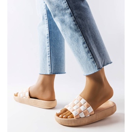 Escorrega plataforma de borracha bege da Elin 2