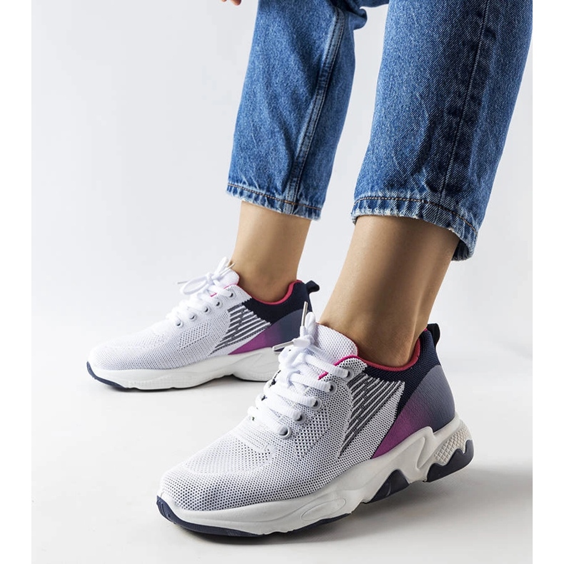 Tênis esportivo branco e azul marinho, Galatee 1