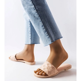 Sandália rasteira bege Amalie 2