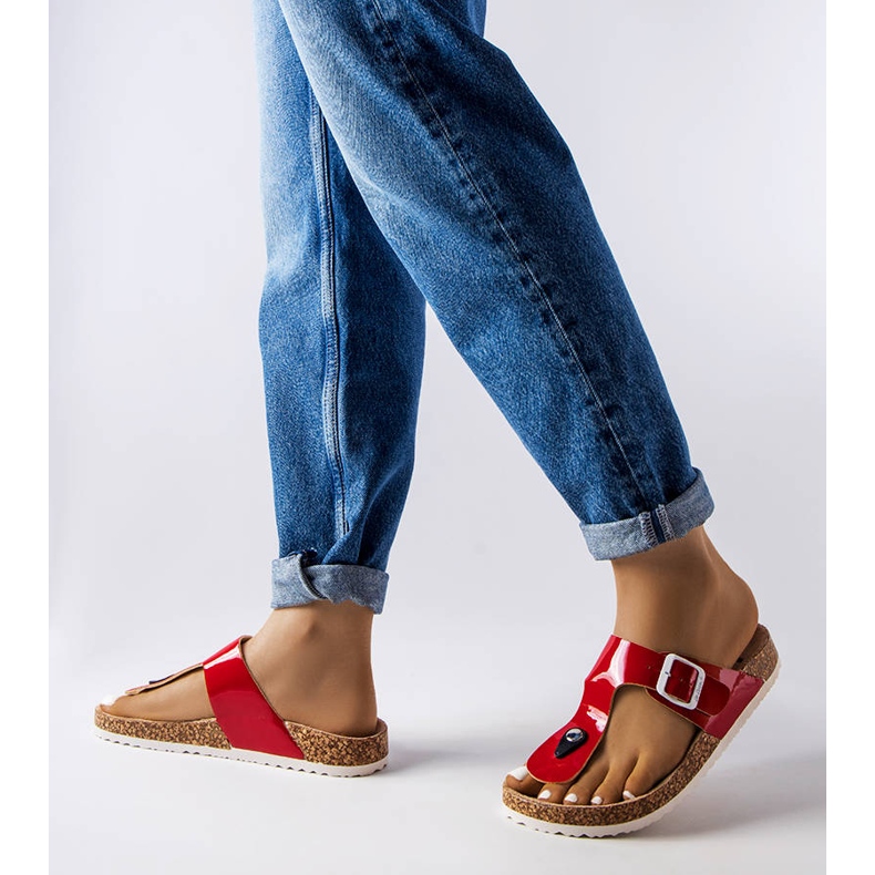 Chinelos vermelhos Lee Cooper LCW-22-35-1171L 2