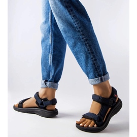 Sandália Lee Cooper LCW-23-34-1685L preta com velcro azul 2