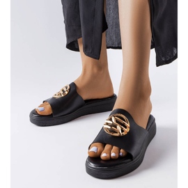 Sandália plataforma preta, Michelle. preto 1