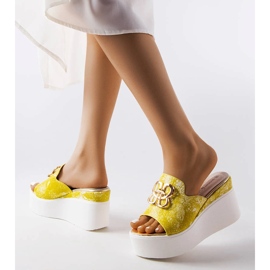 Goodin Sandálias de cunha Havanna amarelas amarelo 2