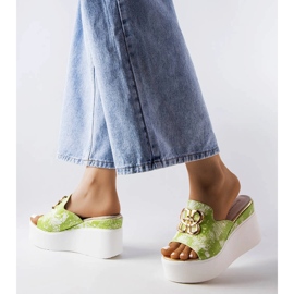 Sliders de cunha verde Havanna 1