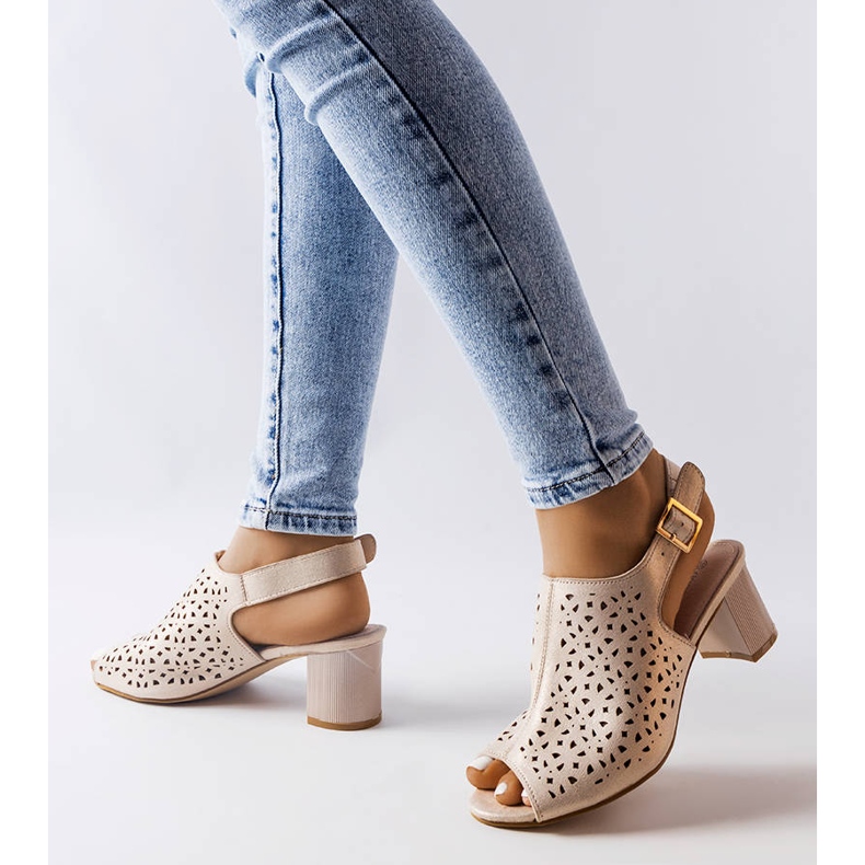 Sandália bloco de ouro Fiamma dourado 1