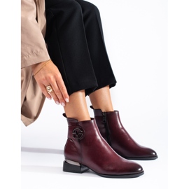 Botins bordô de mulher Vinceza vermelho 1