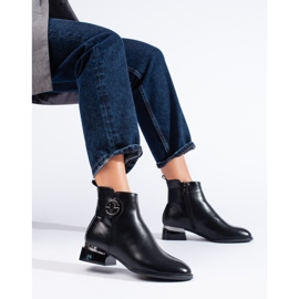 Botas rasas elegantes pretas da Vinceza preto 1