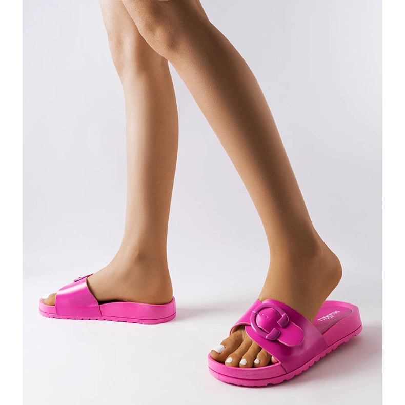 Inna Chinelos rosa com fivela Généreux 2