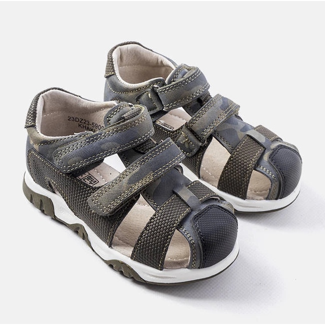 Sandália verde com palmilha de couro Millard 1