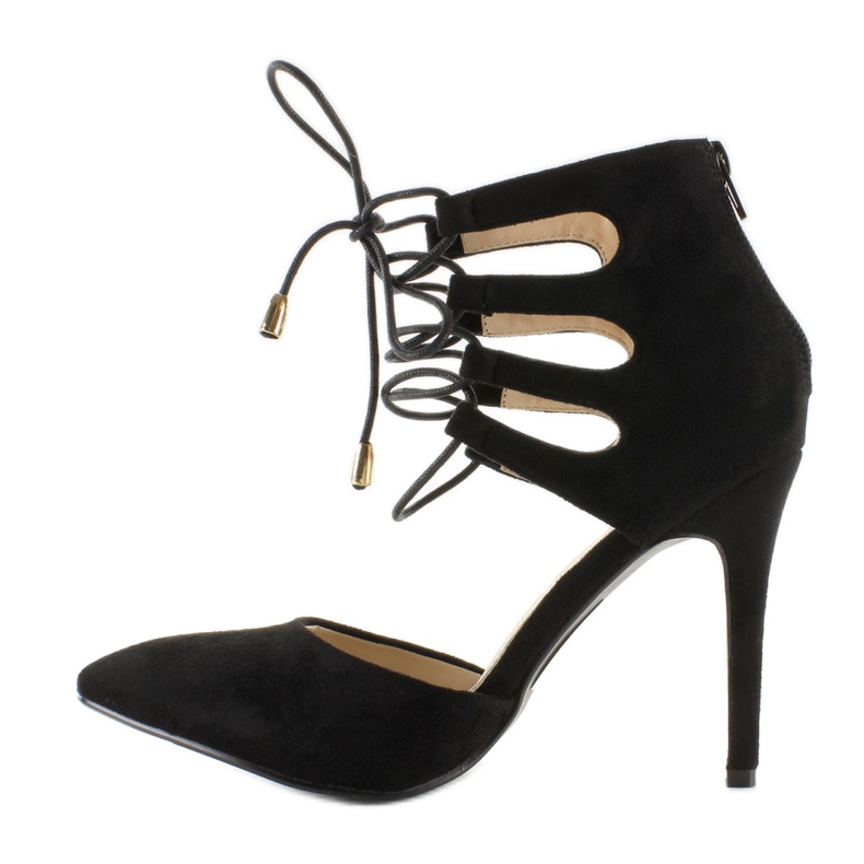 Sapatilhas de camurça amarradas no tornozelo Preto 1