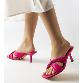 Inna Sandália de salto rosa da Seiler 2