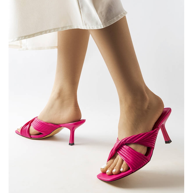 Inna Sandália de salto rosa da Seiler 2