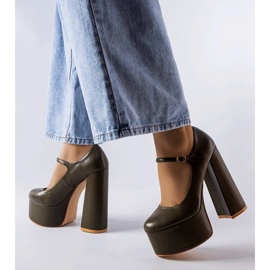 Sapatos de salto alto verde Colle 1 Sapatos de salto alto verde Colle 1