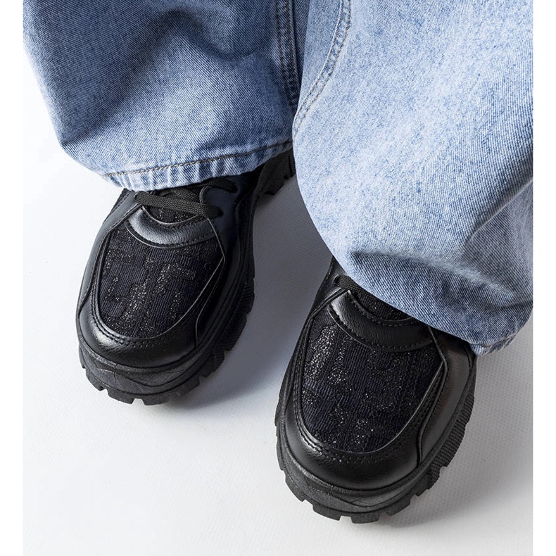 Tênis chunky preto Brunswick. 1