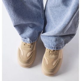 Tênis plataforma bege 2