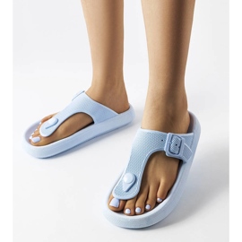 Sandália plataforma azul Moretti. 1