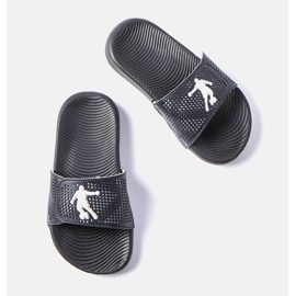 Chinelos infantis de borracha preta de Atenas preto 1