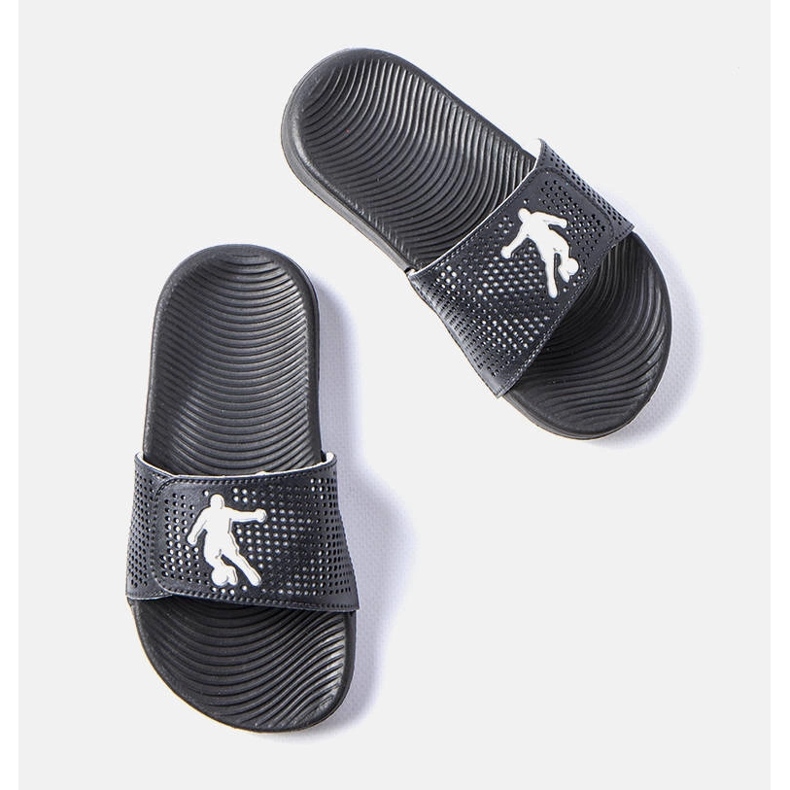 Chinelos infantis de borracha preta de Atenas preto 1