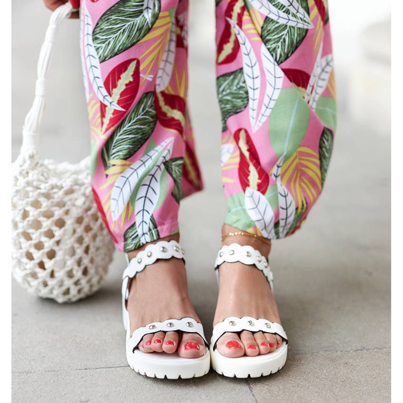 Sandália bloco branco Donizetti 1 Sandália bloco branco Donizetti 1