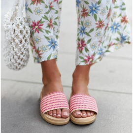 Chinelos Capovalle tecidos rosa 1