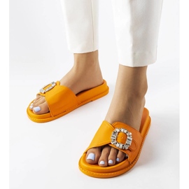 Sliders laranja decorados com strass Griegsvei 1