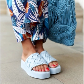 Sandália plataforma azul Esposito. 1