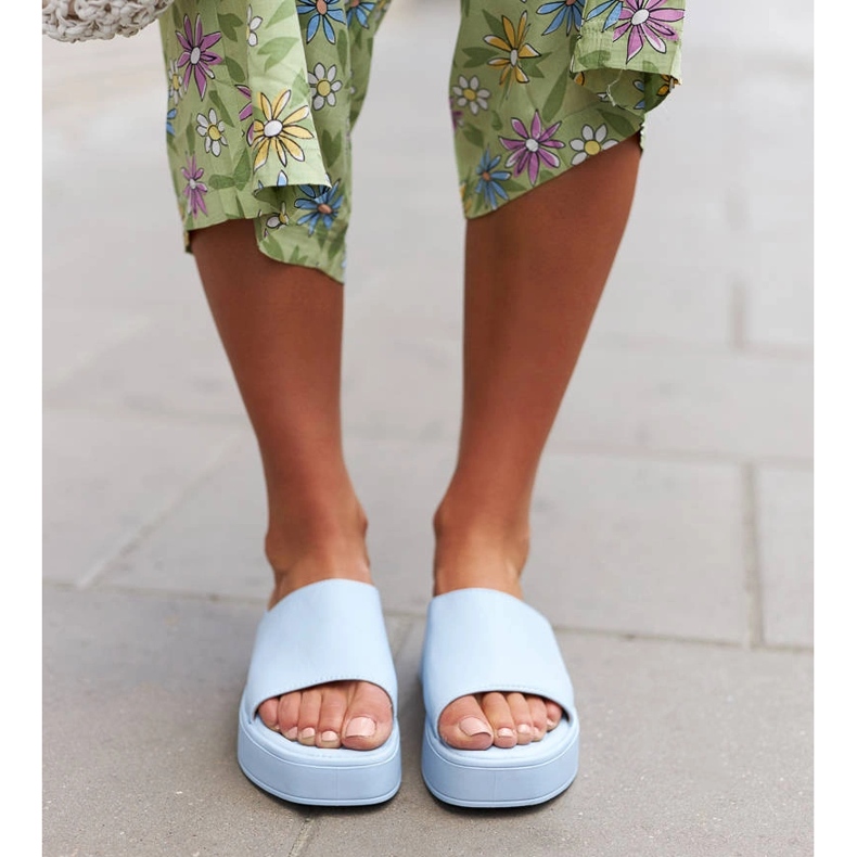 Sandália plataforma azul Orsola 1