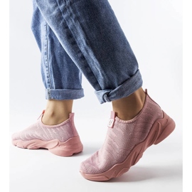 Tênis de tecido rosa de Aaron 1 Tênis de tecido rosa de Aaron 1