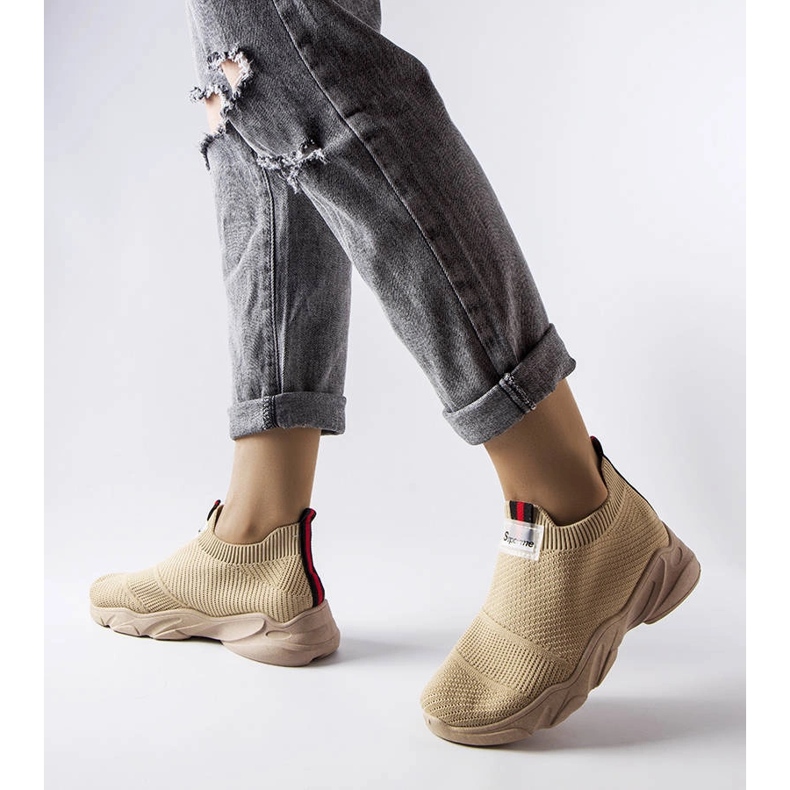 Tênis slip-on bege escuro Greco. 1 Tênis slip-on bege escuro Greco. 1