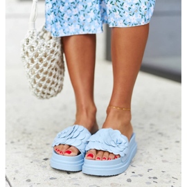 Sandália plataforma azul Mese. 1