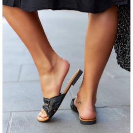 Inna Slides de tecido preto de Arcangela 1