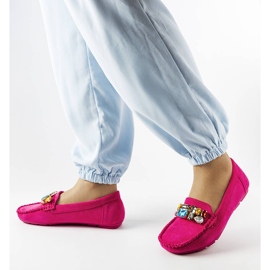 Mocassim rosa com solado de couro Bertrand 1 Mocassim rosa com solado de couro Bertrand 1