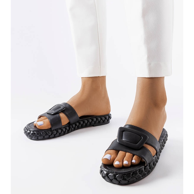 Sandália plataforma preta Francesco. preto 1