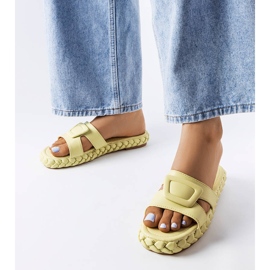 Chinelos verdes na plataforma Francesco 1 Chinelos verdes na plataforma Francesco 1