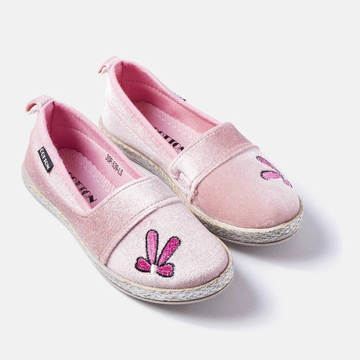 Bailarinas de veludo rosa da Patria 1