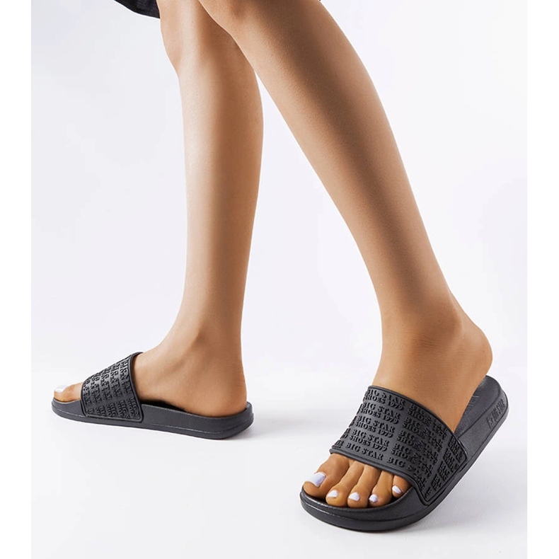 Chinelos pretos Big Star LL274A147 2