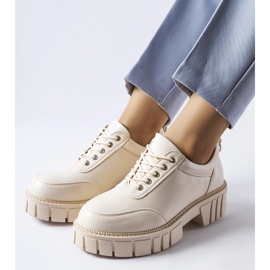 Sapatos bege elegantes clássicos Severino 1