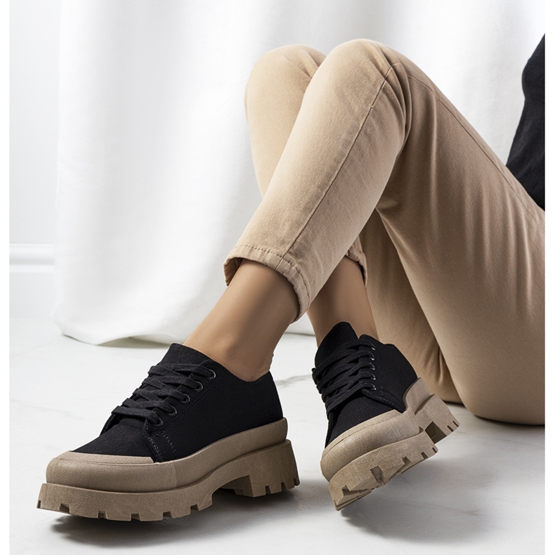 Sapatos femininos negros de Maryland preto 1