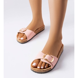 BM Chinelos rosa com fivela Benoit 2 BM Chinelos rosa com fivela Benoit 2