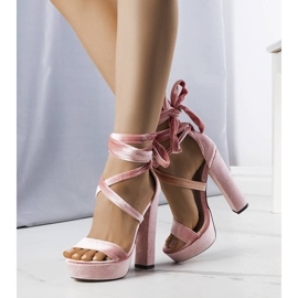 PA1 Sandália rosa com cadarço, Dax 2