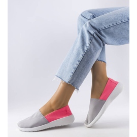 Inna Tênis slip-on rosa e cinza, Winding 1