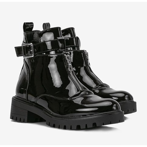 Botas Fossa pretas com patente preto 1 Botas Fossa pretas com patente preto 1