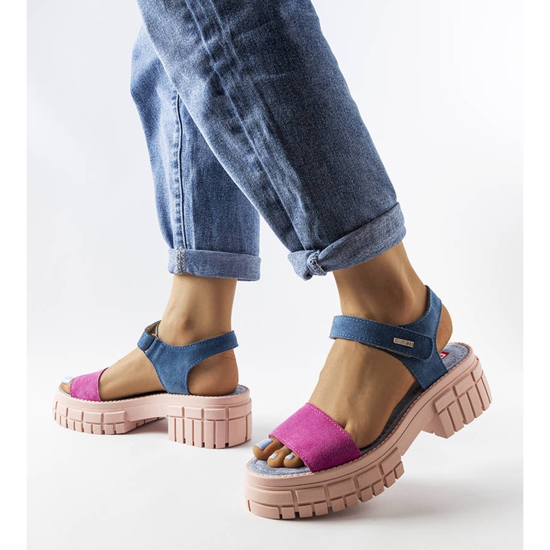 Sandália Big Star rosa e azul LL276034 1