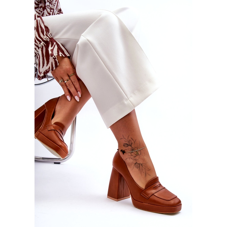 Sweet Shoes Sapatos de salto alto Camel Alisa marrom 1