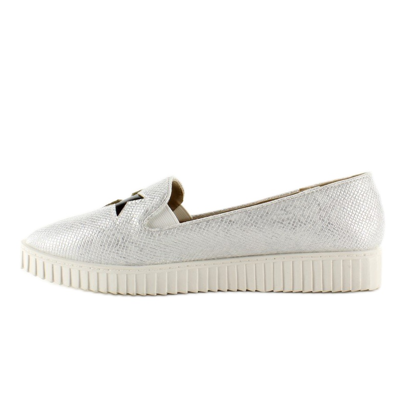 Tênis com estrelas, sola alta FE454 Bała branco preto cinza 1