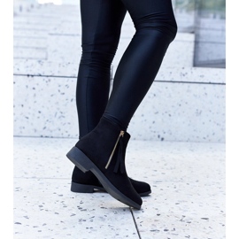 Botas pretas de camurça ecológica com isolamento da Paien preto 1 Botas pretas de camurça ecológica com isolamento da Paien preto 1