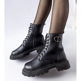 Botas isoladas pretas com zircões Broberg preto 1