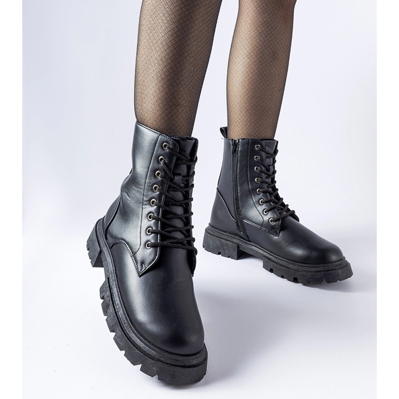 Botas femininas pretas com isolamento da Hansine preto 1