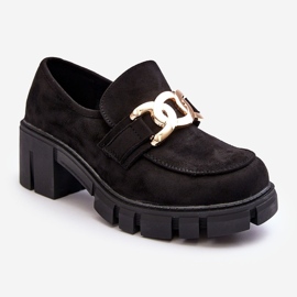 Vinceza Sapatos femininos de camurça com decoração, Rullenes pretos 1