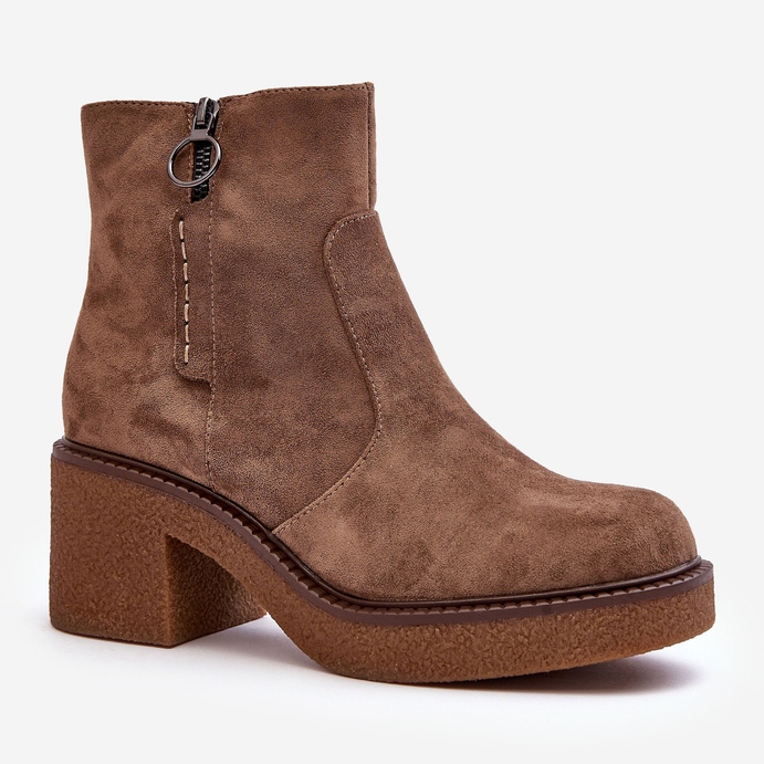 Sergio Leone Botas femininas com zíper Romella marrom castanho 1